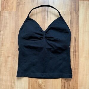 Dfyne Black Strappy Halter Top Size Small